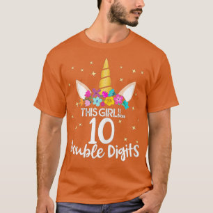 Camiseta 10º Aniversário Oferece A Garota 10 Di Duplo