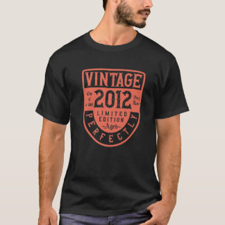 Camiseta 10º Aniversário T Vintage 2012 10º Aniversário Des