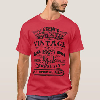 Camiseta 100º Aniversário do Presente Vintage para o Nascer