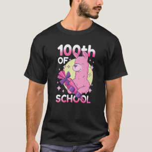 Camiseta 100º da Escola com uma Lhama