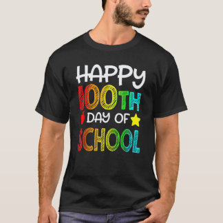 Camiseta 100º Dia  Alunos Crianças Felizes 100 Dias De Esco
