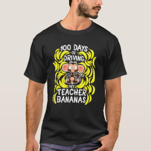 Camiseta 100º Dia Da Escola 100 Dias De Condução Do Meu Pro