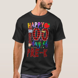 Camiseta 100º Dia da Escola Feliz 100 Dias de Pl Vermelho P