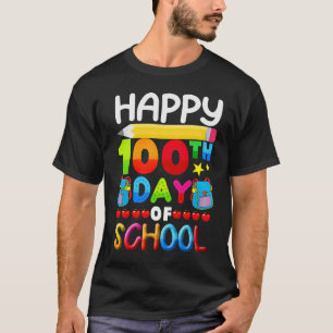 Camiseta 100º Dia da Escola para Professores e Crianças Fel