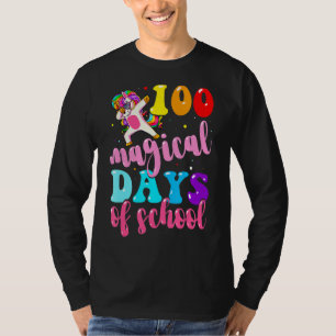 Camiseta 100º Dia da Escola Unicórnio 100 Dias de Ensino Má