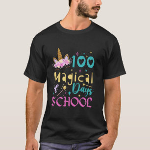 Camiseta 100º Dia da Escola Unicórnio 100 Dias de Ensino Má