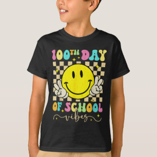 Camiseta 100º Dia da Escola Víbias Sorriso Bonito 100 Dias