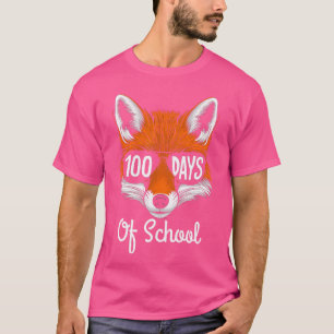 Camiseta 100º Dia Da Raposa Legal Escolar 100 Dias Mais Int