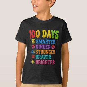 Camiseta 100º Dia De Aula Professor Crianças 100 Dias De Es
