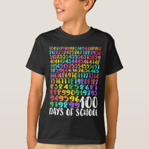 Camiseta 100º Dia De Aula Professor Crianças 100 Dias Matem