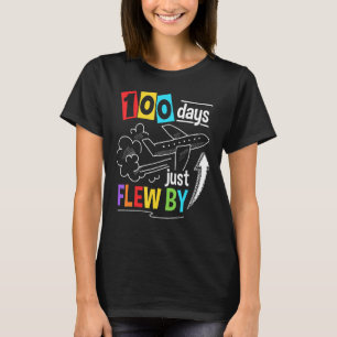Camiseta 100º Dia de Avião Escolar 100 Dias Acabou de chega