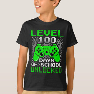 Camiseta 100º Dia De Crianças Escolares Nível 100 Dias De E