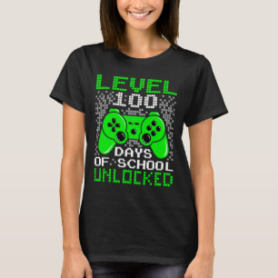 Camiseta 100º Dia De Crianças Escolares Nível 100 Dias De E