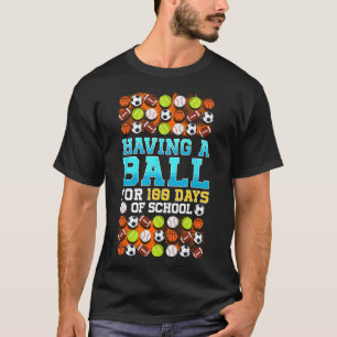 Camiseta 100º Dia De Escola Basquetebol Futebol Soccer Meni