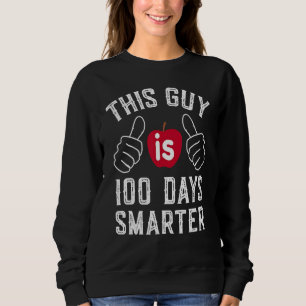 Camiseta 100º Dia De Escola Este Cara É 100 Dias Mais Intel