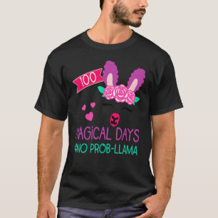 Camiseta 100º Dia De Escola Para Meninas 100 Dias Mágicos L
