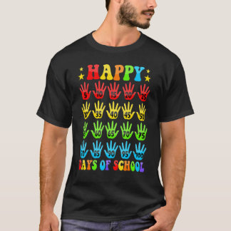 Camiseta 100º Dia de Escola Professor Aluno Criança Feliz
