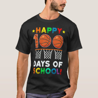 Camiseta 100º Dia de Escolinha de Basquete Meninos Meninas 