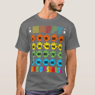 Camiseta 100º Dia de Figuras Escolares para Crianças Menina
