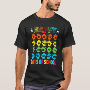 Camiseta 100º Dia De Figuras Escolares Para Crianças Menina