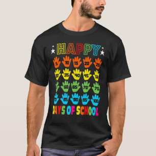 Camiseta 100º Dia de Figuras Escolares para Crianças Menina