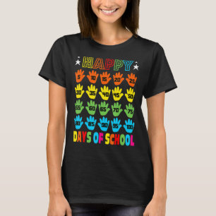 Camiseta 100º Dia de Figuras Escolares para Crianças Menina