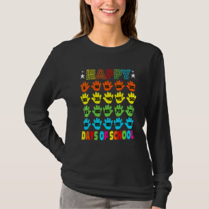 Camiseta 100º Dia De Figuras Escolares Para Crianças Menina