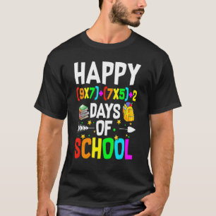 Camiseta 100º Dia de Fórmula Matemática Feliz 100 Dias
