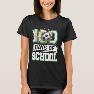 Camiseta 100º Dia De Futebol Escolar 100 Dias De Meninos Da