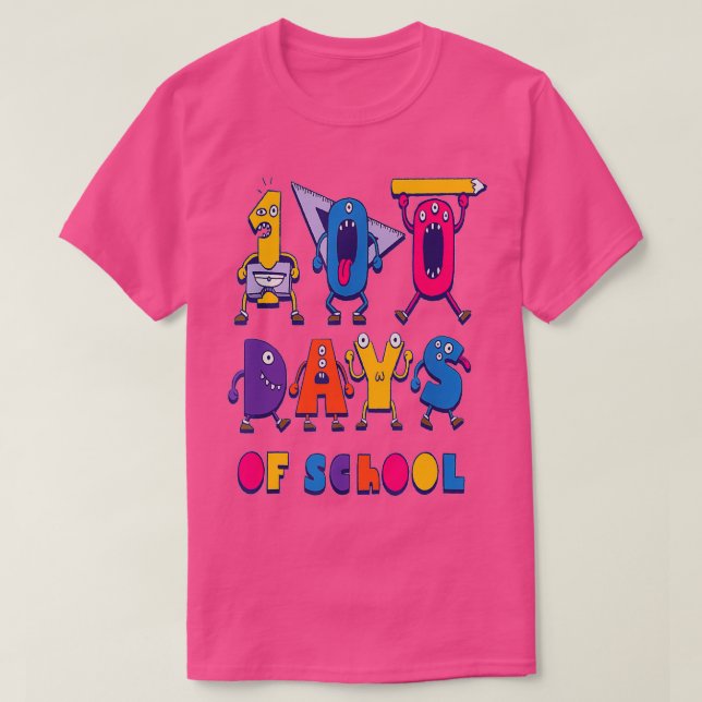 Camiseta 100º dia de melhor ideia de presente 100 dias de f (Frente do Design)