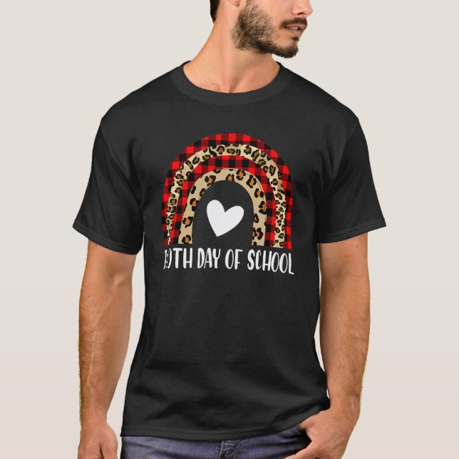 Camiseta 100º Dia De Plaid Leopard Chuva De Professores (Frente)