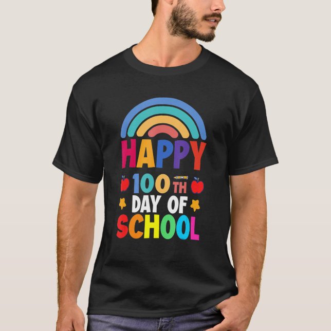 Camiseta 100º Dia De Professora Escolar 100 Dias Mais Intel (Frente)