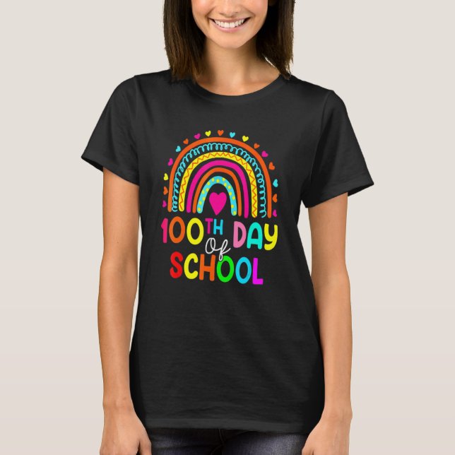 Camiseta 100º Dia De Professora Escolar 100 Dias Mais Intel (Frente)
