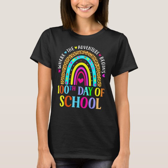 Camiseta 100º Dia De Professora Escolar 100 Dias Mais Intel (Frente)