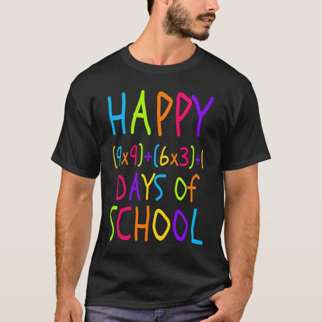 Camiseta 100º Dia de Professores Crianças 100 Dias de Matem (Frente)