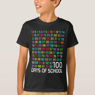Camiseta 100º Dia de Professores Crianças 100 Dias de Matem