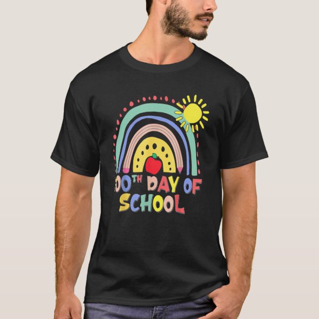 Camiseta 100º Dia De Professores Crianças 100 Dias Mais Int (Frente)