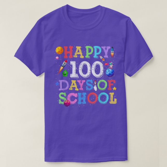 Camiseta 100º Dia de Professores Crianças Astronauta Infant (Frente do Design)