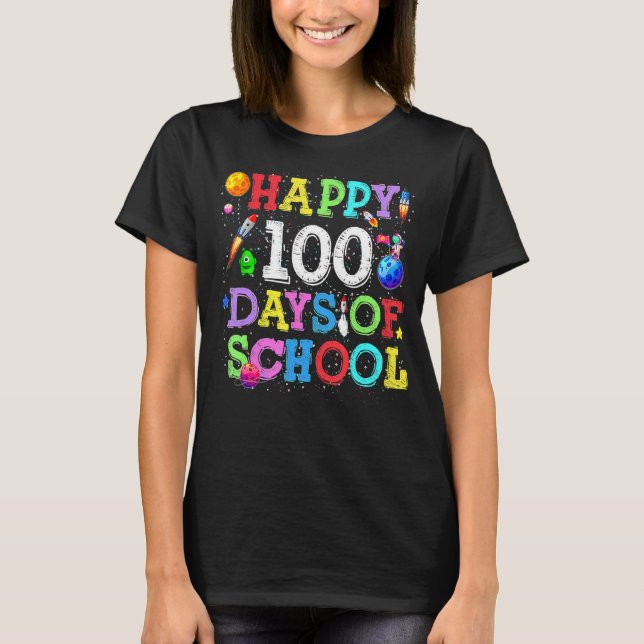Camiseta 100º Dia de Professores Crianças Astronauta Infant (Frente)