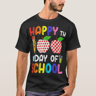 Camiseta 100º Dia de Professores Crianças Feliz 100