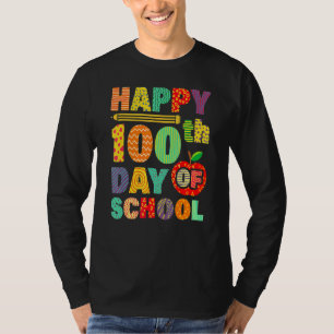 Camiseta 100º Dia de Professores Crianças Feliz 100