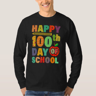 Camiseta 100º Dia de Professores Crianças Feliz 100