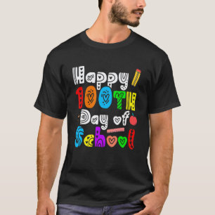 Camiseta 100º Dia de Professores Crianças Filho Feliz 100