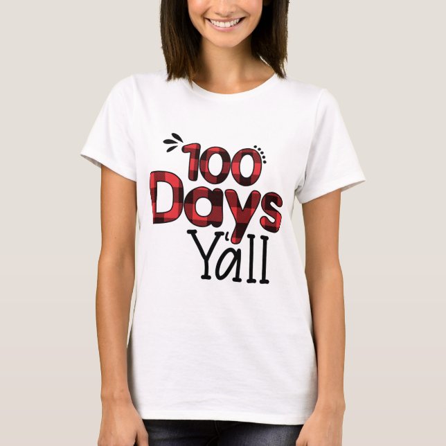 Camiseta 100º Dia de Professores de Estudantes Escolares (Frente)