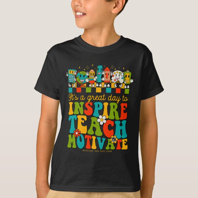 Camiseta 100º Dia de Professores Escolares É um bom dia par (Frente)