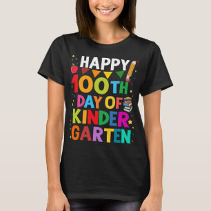 Camiseta 100º Dia Do Jardim De Infância Feliz 100 Dias De E