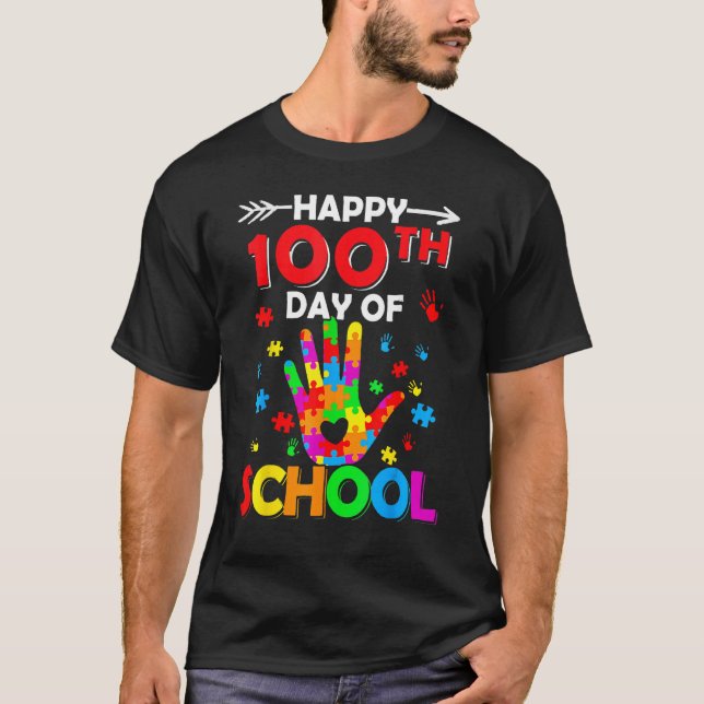 Camiseta 100º Dia do Professor de Autismo Escolar (Frente)