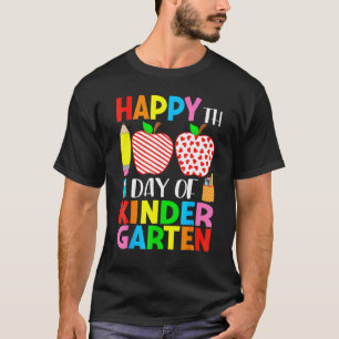 Camiseta 100º Dia Do Professor De Jardim De Infância E Cora