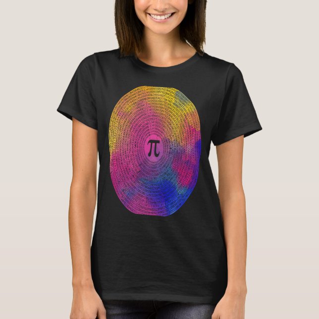 Camiseta 10000 Dígitos Pi Sinal Matemática Nerd Matemática  (Frente)