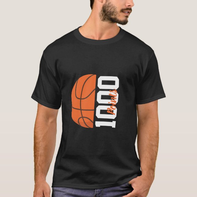 Camiseta 1000 Career Points Basketball Player Team Men's (Frente)
